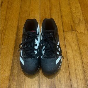 Kid’s adidas Black and White baseball cleats